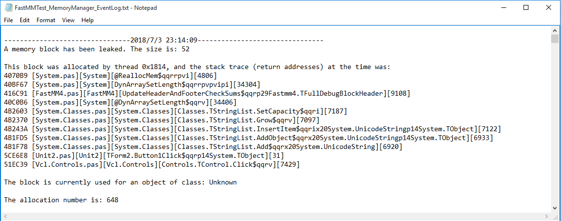 MemoryManager-EventLog